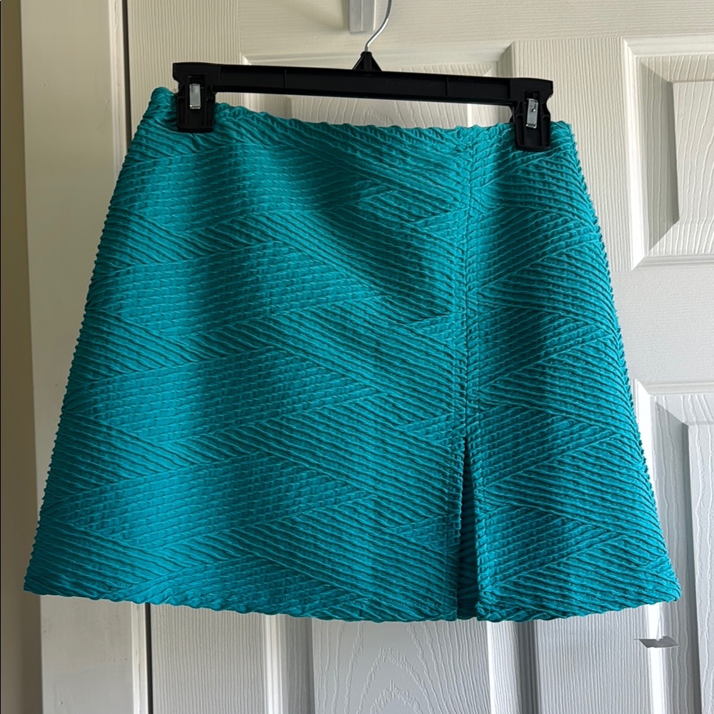 Gottex Blue Ribbed Mini Swim Skirt
